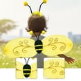 thumbnail image 3 of Disfraz de abeja con alas para niños, ideal para fiestas temáticas de presentaciones escénicas. y diadema, 3 of 6