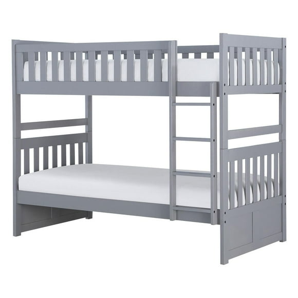 Topline Home Furnishings Lit superposé simple sur lit simple gris