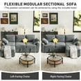 thumbnail image 3 of BedLuxury 81" Sectional Sleeper Sofa With Pull Out Bed, Storage Ottoman & USB Charging, L Shape Modern Couch for Living Room, Corduroy Gray, 3 of 10