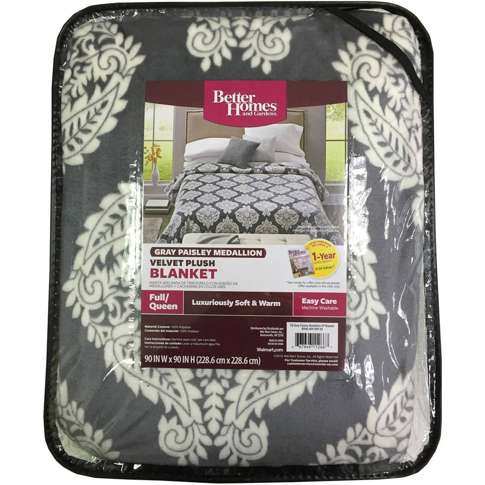 Better Homes & Gardens Velvet Plush Blanket, 1 Each