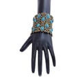 thumbnail image 1 of Turquoise Blue and Gold-Toned Elasticated Bracelet, 1 of 1