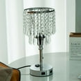 thumbnail image 3 of Yeacher Pull chain switch crystal USB table lamp with 3-hole AC American plug socket dressing, 3 of 8