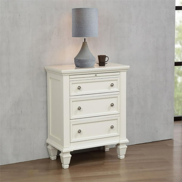 Bindera 3 drawer 2024 nightstand white