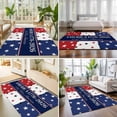 thumbnail image 4 of Large Area Rugs 6'x9', America Flag Carpet Runner Indoor Outdoor Rugs Home Decor Aesthetic, Red Blue White Star Independence Day Non Slip Mats Washable Accent Rug for Living Room Bedroom, 4 of 8