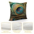 thumbnail image 4 of Leisuo Peacock Feather case for Hair and Skin, Bird Animal Pillowcase, Soft Pillow Cover , Slip Cooling Cases, 4 of 5