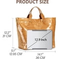 thumbnail image 6 of Women's Large PVC Tote Bag Letters Print Handbags Paper  Bag Clear Shopping Hobo Bag, 6 of 6