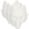 thumbnail image 1 of 3 máscaras de zorro para mascarada, disfraz, cosplay, bricolaje, sin pintar, 1 of 7