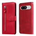 thumbnail image 1 of Wallet Case for Google Pixel 8 with Zipper Pocket & Card Slots – Stand Function Red, 1 of 6