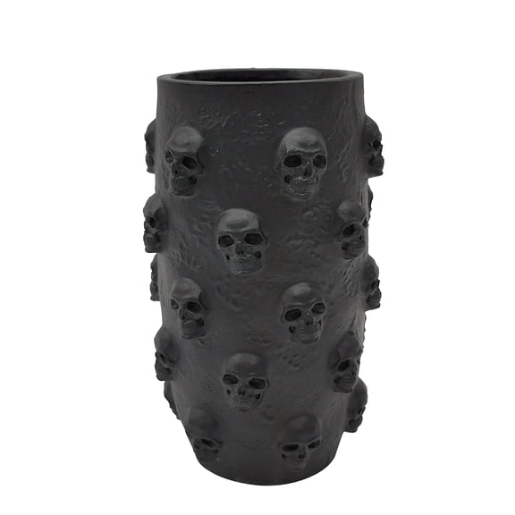 7.5" Black Skulls Vase by Ashland