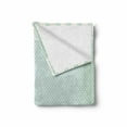 thumbnail image 2 of Shabby Flora Soft Flannel Fleece Throw Blanket, Traditional Old Fashioned Vertical Stripes Ornaments and Dots, Cozy Plush for Indoor and Outdoor Use, 50" x 60", Almond Green Cream White, by Ambesonne, 2 of 6