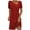 Red, variant on Womens Short Sleeve Mini Dress Polka Dot Design V Neck Wrap Soft Fabric Casual Silhouette for Brunch Outings Red S