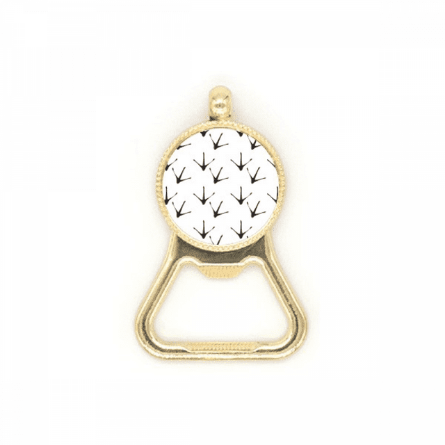 Chicken Claw Footprint Outline Protect Animal Beer Bottle Cap Opener Stainless Steel Key Chain