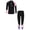 Black, variant on Ocealan Kids Girls 2Pcs Rash Guard Swimsuit Zipper Swim Tops Bathing Suit with Pants Long Sleeve Wetsuit Purple 130