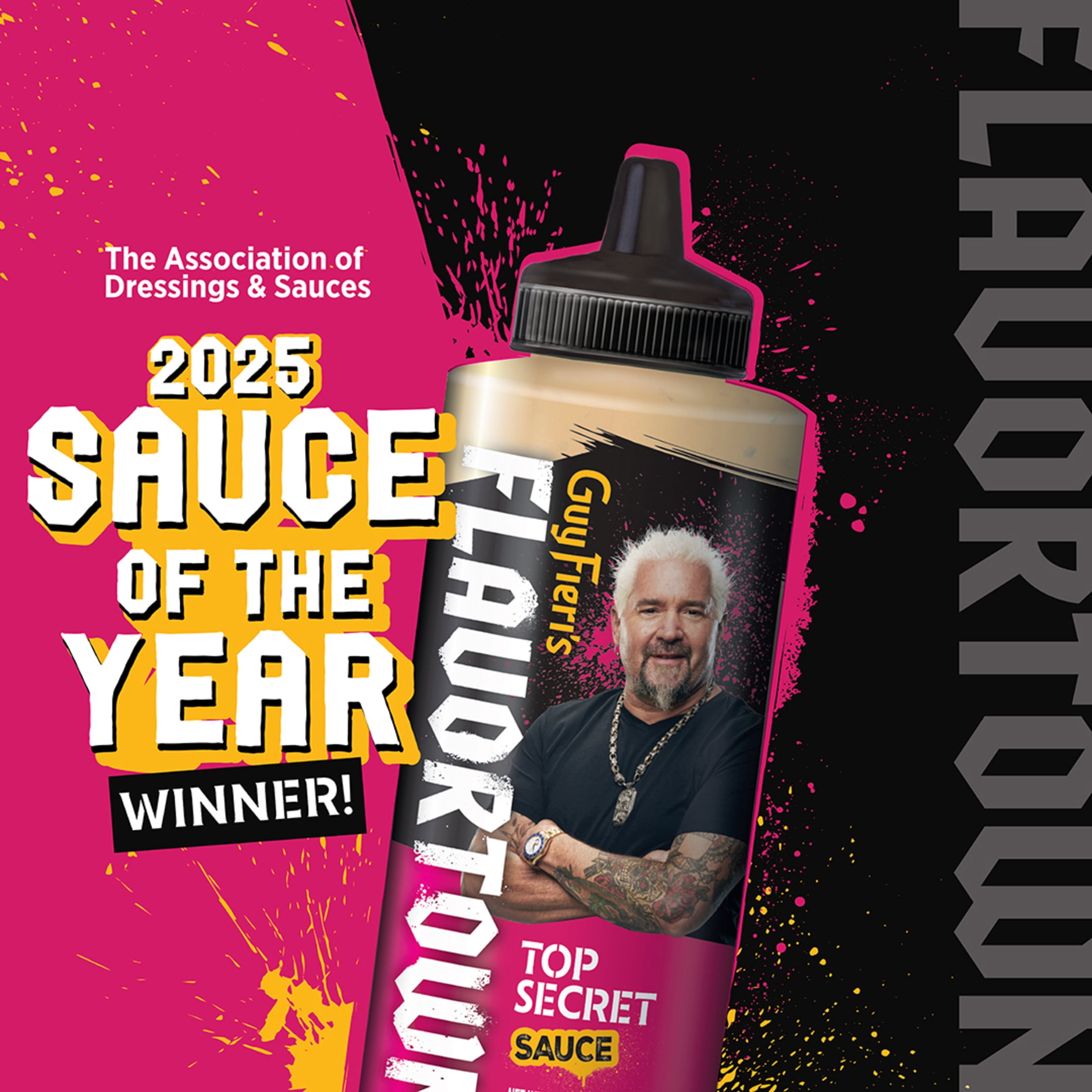 Guy Fieri Flavortown Top Secret Sauce, Creamy Garlic Spread for Burgers, Fries, and Sandwiches, 12 oz