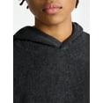 thumbnail image 4 of No Boundaries Brushed Hooded Sweater with Long Sleeves, Midweight, Men's & Big Men's XS-3XL, 4 of 5