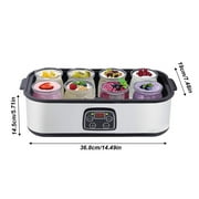 Probiotic Yogurt Maker, Probiotic Yogurt Maker with Adjustable Temperature & Time Control,Ultimate Yogurt Maker with 8 Pcs Glass Jars, Automatic Digital Yoghurt Maker Machine