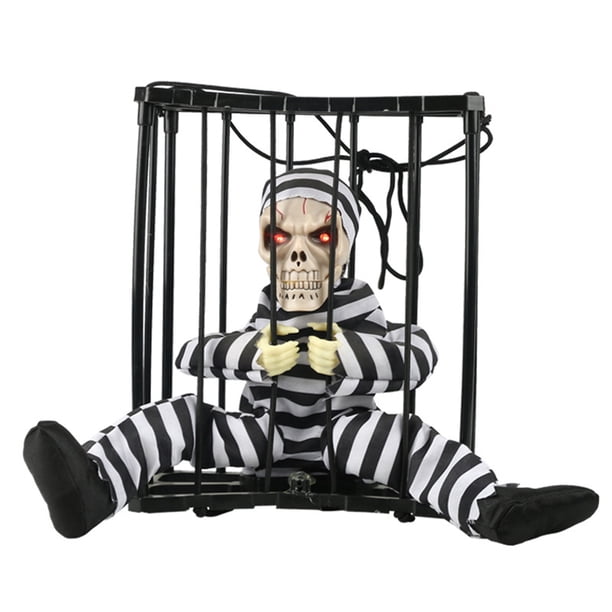 Terror Prisoner Skull Sensor Ghost para fiesta de Halloween Gritando al aire libre Props