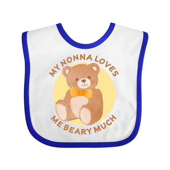 Inktastic My Nonna Loves Me Beary Much Boys or Girls Baby Bib