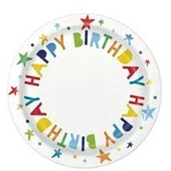 10 Bright Stars Birthday 7" Plates-CDU