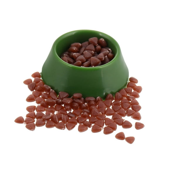 BESTYASH Circular Miniature Food Toy Green Plastic Pretend Play Set for Dogs and Cats 1Set