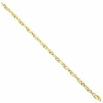 thumbnail image 3 of 4mm Diamond-Cut 14k Yellow Gold Plated Flat Mariner Chain Link Bracelet, 8 inches, 3 of 7