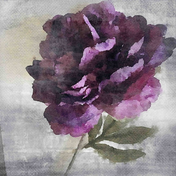 "Alone Flower" Painting Print on Wrapped Canvas