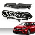 thumbnail image 2 of Front Upper Bumper Grille Grill & Radiator Sight Shield Cover Fit for Kia Forte 2019-2021 KI1224116 KI1200205 86370M7000 86350M7010, 2 of 9