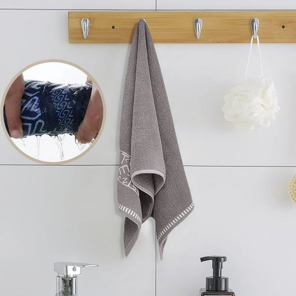 Toallas de baño Toalla suave con letras Toalla gruesa que absorbe el agua Absorción sin soltar cabello Toalla facial Toallita de ducha de terciopelo
