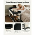 thumbnail image 3 of KFFKFF Double-Layer Pet Bed with Wheels, Foldable Dog Bed with Durable Oxford Cloth, Soft Velvet, Side Storage Pockets, and Storage Bag,34" X 22", 3 of 9