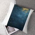 thumbnail image 7 of AWERP Short Plush Pillowcase Set of 2 - Gold and Blue Abstract Art White, 7 of 7