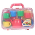 thumbnail image 2 of unbranded 1 Set Portable Tea Party Set for Children Red Plastic for Playing, 2 of 2
