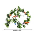 thumbnail image 3 of yulier Easter Garland, 70.87" Artificial Garland with Easter Eggs and Carrots, Faux Vines Hanging Garland for Holiday Party Wedding Spring Home Mantel Table Indoor Outdoor Decor, 3 of 6
