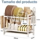 thumbnail image 2 of Escurridor de Trastes Acero Inoxidable, 2 Niveles Escurridor de Platos Con Soporte Vajilla, Estante de Vaso Y Tabla de Cortar, Secador de Trastes Para Platos, Vasos y Accesorios de Cocina (Blanco), 2 of 4
