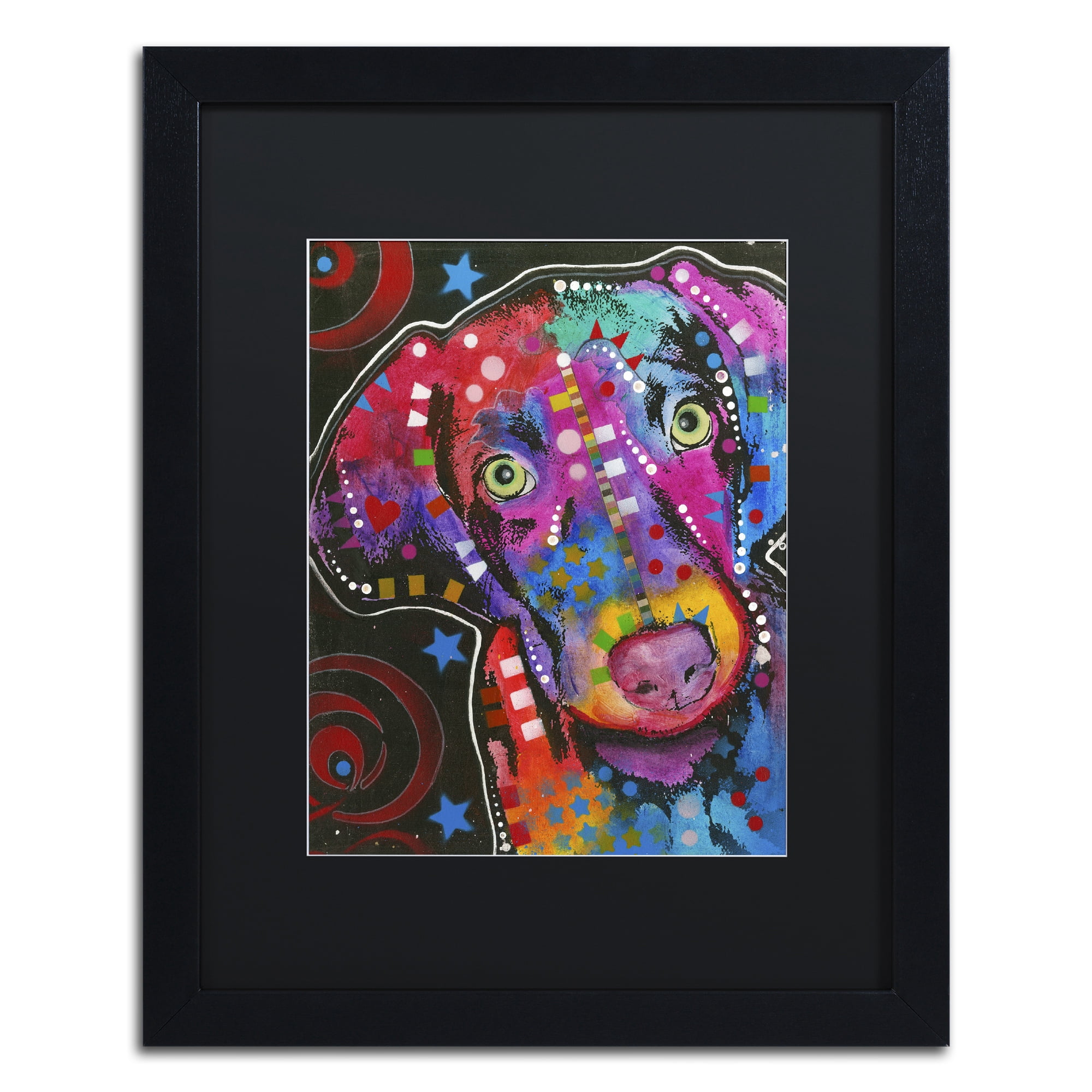 Trademark Fine Art "18" Canvas Art by Dean Russo, Black Matte, Black Frame