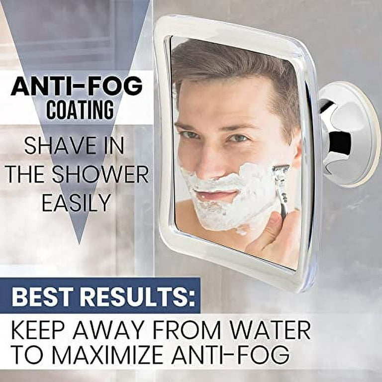 XOYO xoyo large fogless shower mirror, includes 1 adhesive hooks, anit-fog  shower mirror, shower makeup shave mirror, frameless sh