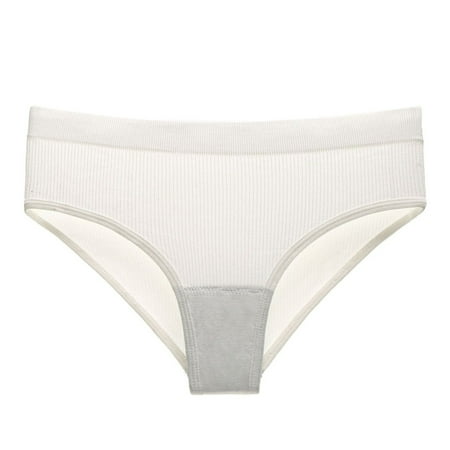 Xiaoxatg Sexy Panties for Women Women s Triangle Breathable Elastic Exercise Seamless Solid Color Thong Underwear Big Pads for Women plus Size