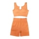 thumbnail image 2 of Bra Shorts Set Yoga Nylon Women Crop Top Legging (S Shoulder Straps) Coffee 2pcs Sywqhk Para Estrenar, 2 of 6