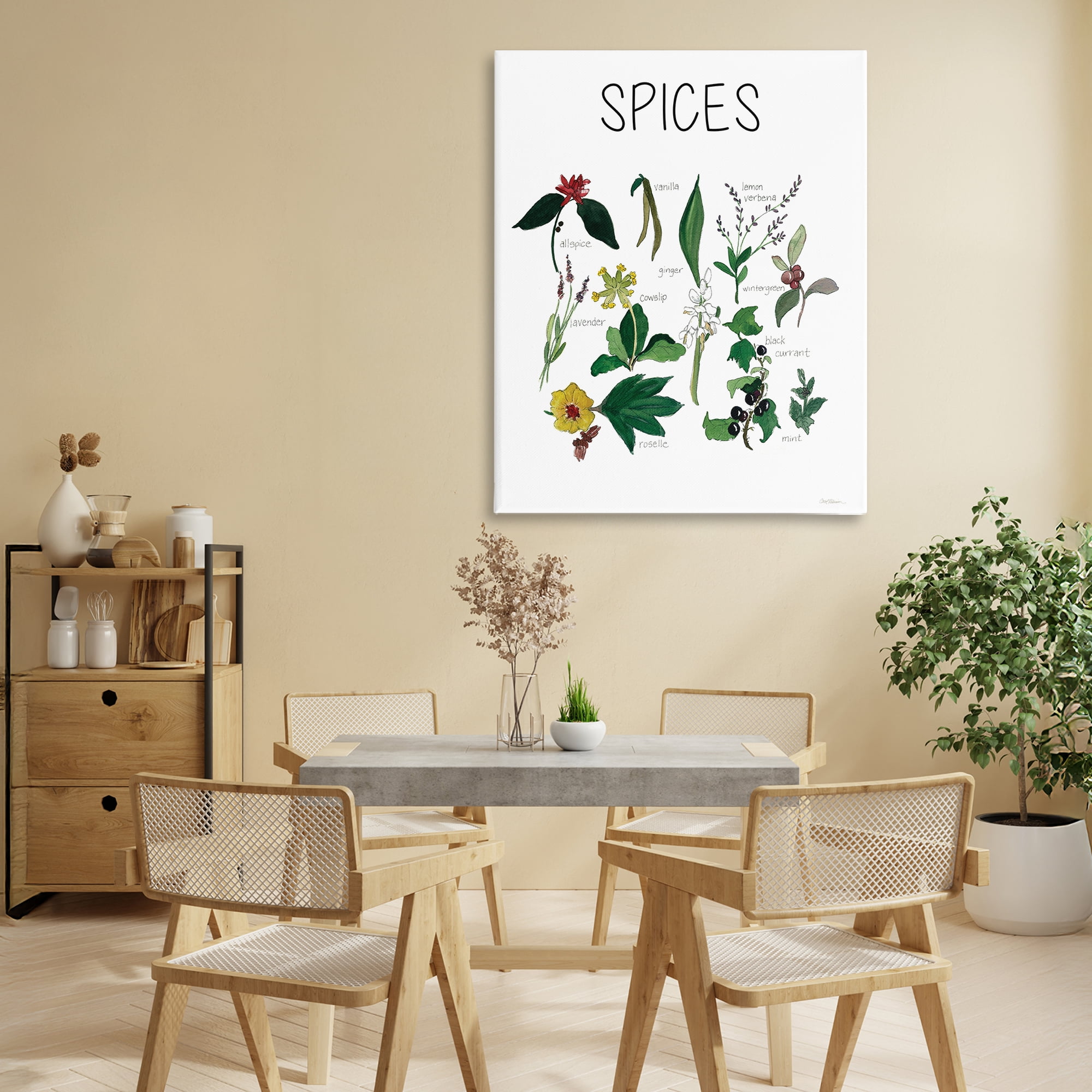 Stupell Industries Spices Identification Chart Canvas Wall Art, design by Carol Robinson