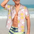 thumbnail image 4 of Picia Rabbit And Chick Gentle Cotton Regular Fit Short Sleeve Casual Hawaiian Shirt for Men-XX-Large, 4 of 8