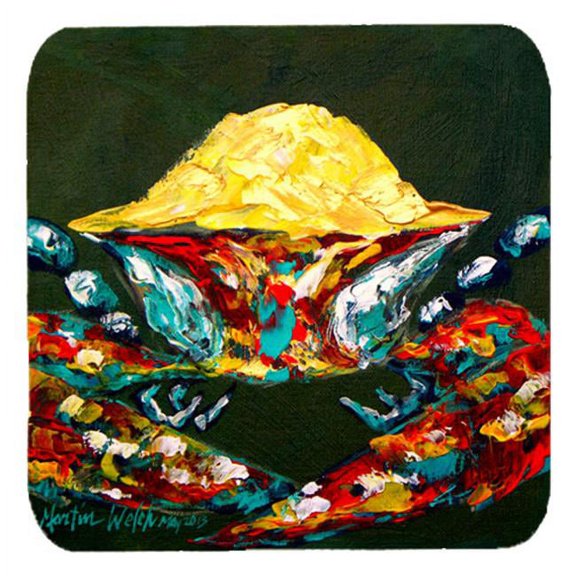 Crab Pick Me Foam Coasters, Set Of 4