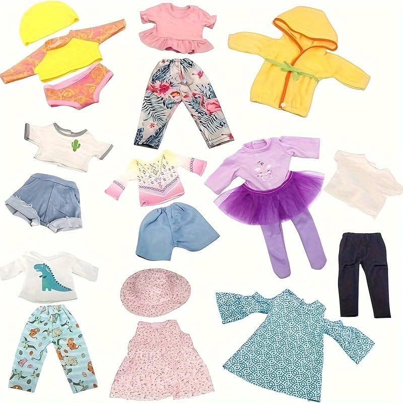 A Pckage American 18 Inch American Girl Doll Clothes Set Dress Cute Pajamas, robes, bathing suits, party dresses,out fit For Girl Dolls Gift