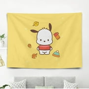 Pochacco Gift Wall Hanging Backdrop for Room Bedroom Girls Fans Background Banner Party Birthday Supplies Decor Hello Kitty