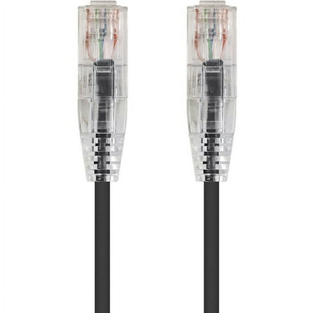 UPC: 0889028016008 | Monoprice SlimRun Cat6 28AWG UTP Ethernet Network Cable  20ft Black