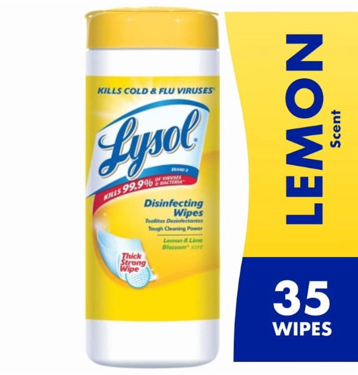 Lysol® Disinfectant Wipes, Multi-Surface Antibacterial Cleaning Wipes, for Disinfecting and Cleaning Lemon Scented Disinfecting Wipes - 35 Sheet, (6 pack)