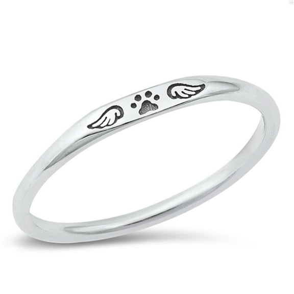 Angel Puppy Kitten Love Wholesale Ring .925 Sterling Silver Band Jewelry Female Male Unisex Size 6