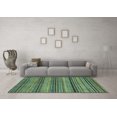 thumbnail image 3 of Ahgly Company Indoor Rectangle Abstract Light Blue Modern Area Rugs, 2' x 4', 3 of 4