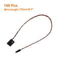 thumbnail image 2 of Uxcell 140Pcs Nylon Hang Tag String 6.7Inch Snap Lock Pins Loop Price Tag Fastener Plastic Tags Red Black, 2 of 7