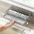 thumbnail image 3 of CSChome Storage Rack Wall-Mounted Kitchen Towel Rack Multifunctional Adjustable Storage Organizer Space-Saving Shelf, 3 of 6