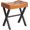 Light Brown, variant on U-Shaped PU Vanity Stool, Square Makeup Chair with X-Leg, Ottoman Seat Footrest Stool, Multi-Use as Small Side Table, for Bedroom, Living Room, Black WBD019B
