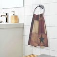 thumbnail image 3 of Yayeee 2 Pack Hand Towels for Bathroom 100% Cotton 16" x 28" Soft Absorbent Kitchen Towel, Star Spangled Squares, 3 of 7